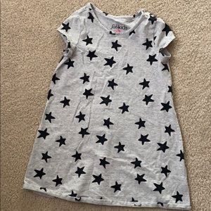 Tee-shirt dress with star designs